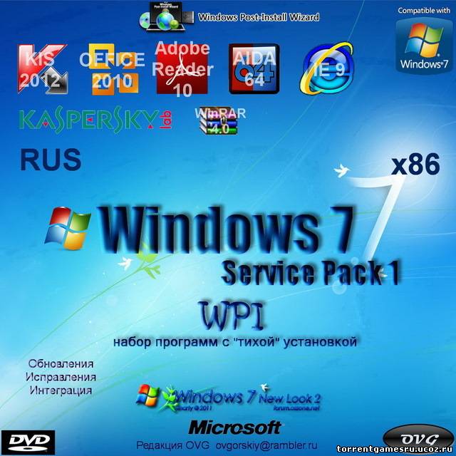 Microsoft Windows 7 Ultimate Ru x86 SP1 WPI Boot OVG 04.10.2011 Скачать торрент